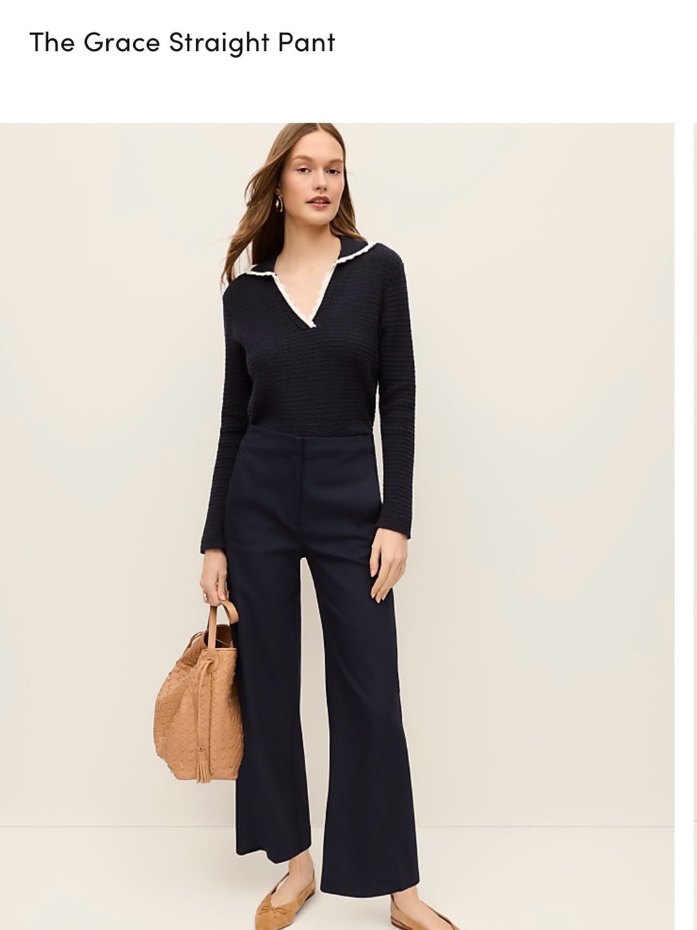 Ann Taylor Navy The Grace Straight Pant